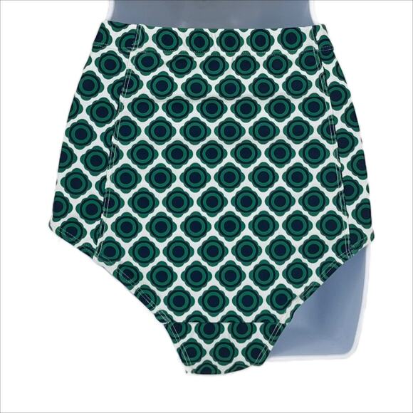 Bikini Bottom Geo Print in Green and Blue Size XL - Picture 4 of 5